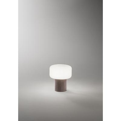 LUMETTO IN VETRO E CERAMICA COL.MARRONE